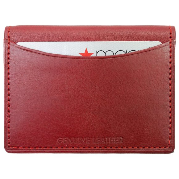 Mens Credit Card Holder Bifold Organizer in Genuine Leather - Picture 4 of 7